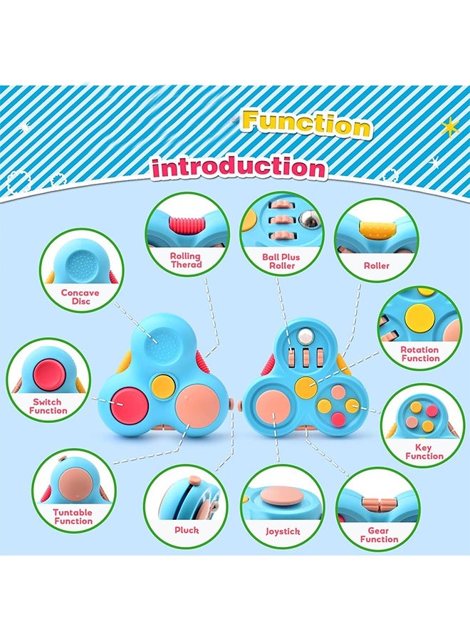 إم إكس إن قطعتان من الألعاب الحسية المضادة للإجهاد، وسادة تململ لحشو سلة عيد الفصح للأولاد والبنات، ألعاب حسية لتخفيف الضغط على مكعب التحكم بالنقر، ADHD التوحد فيدجيت سبينر لألعاب المكتب والسفر - Image 4